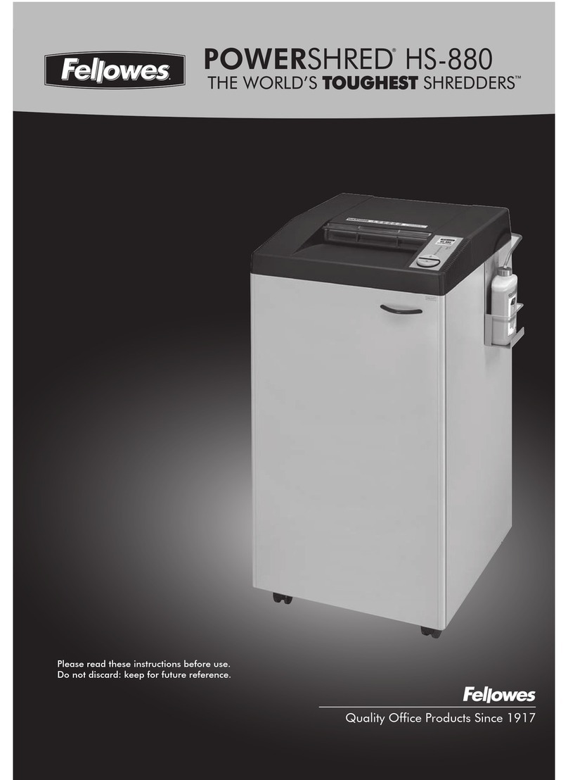 Fellowes POWERSHRED HS-880 User manual