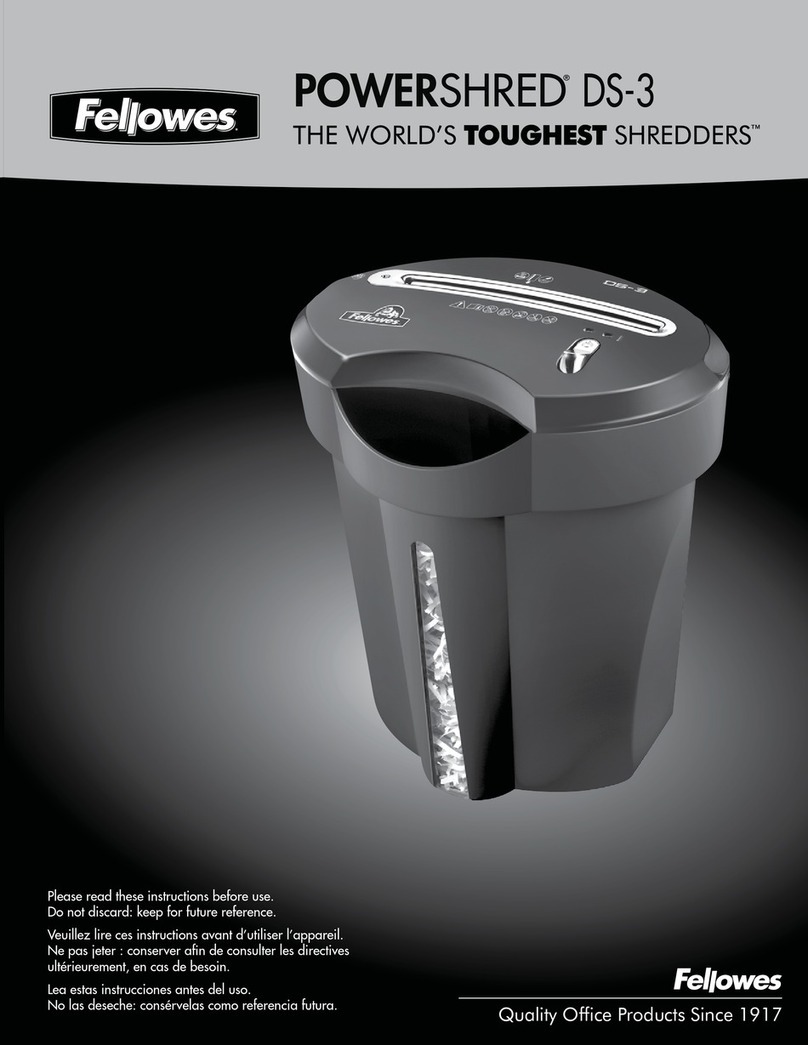 Fellowes POWERSHRED DS-3 instructions