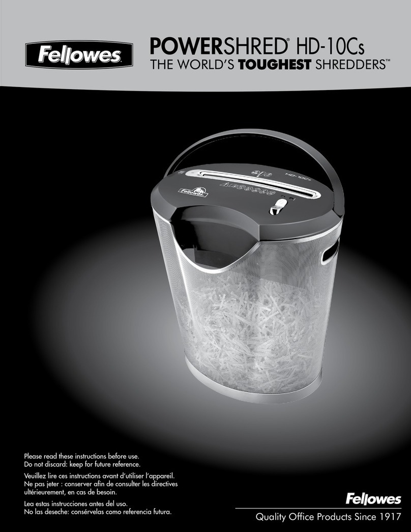 Fellowes POWERSHRED HD-10Cs User manual