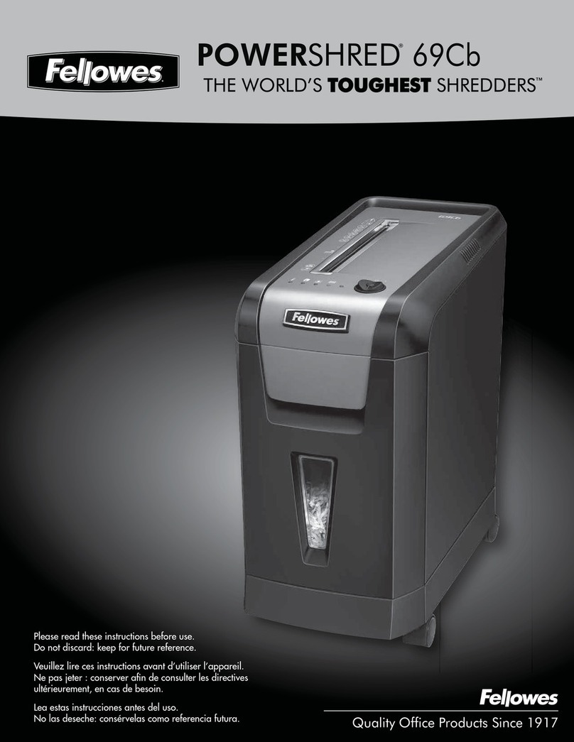 Fellowes POWERSHRED 69Cb instructions