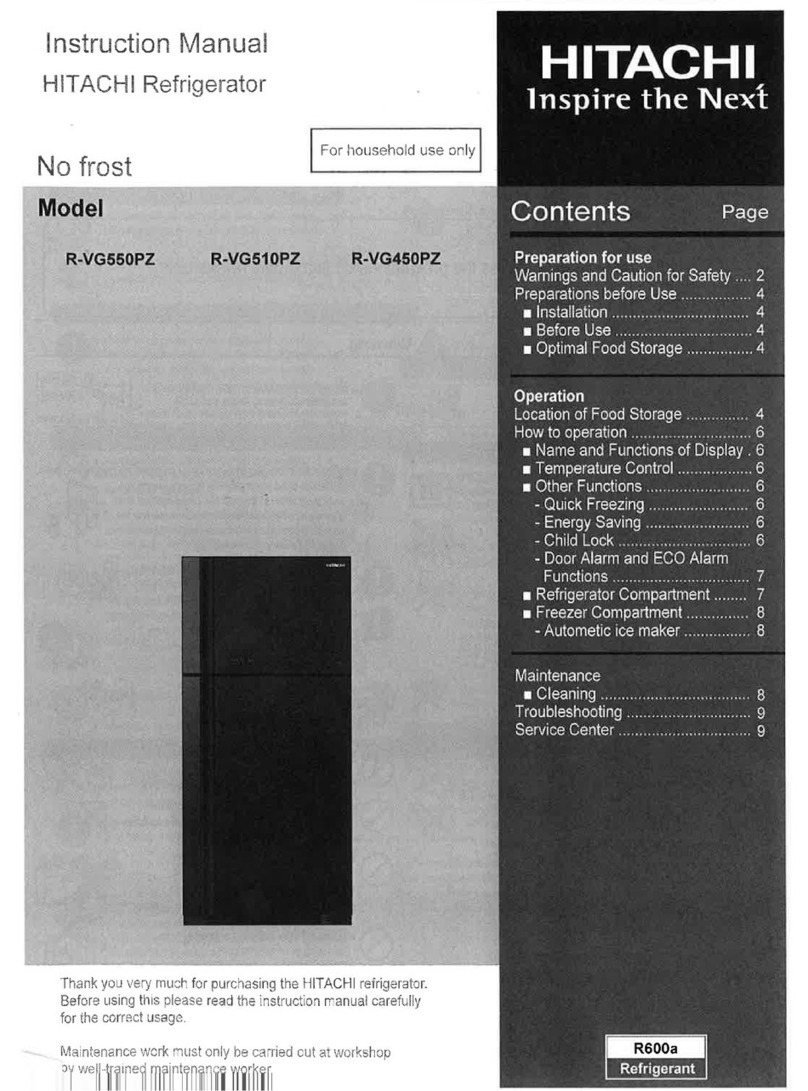 Hitachi R-VG550PZ instruction manual