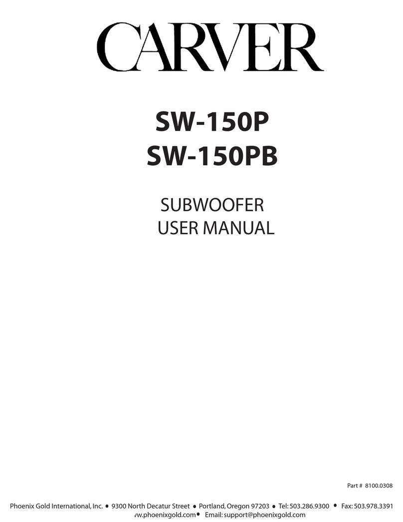 Carver SW-150P user manual