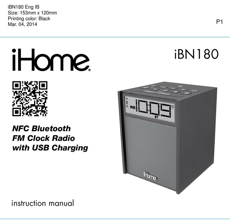 iHome iBN180 User manual iHome iBN180 User manual