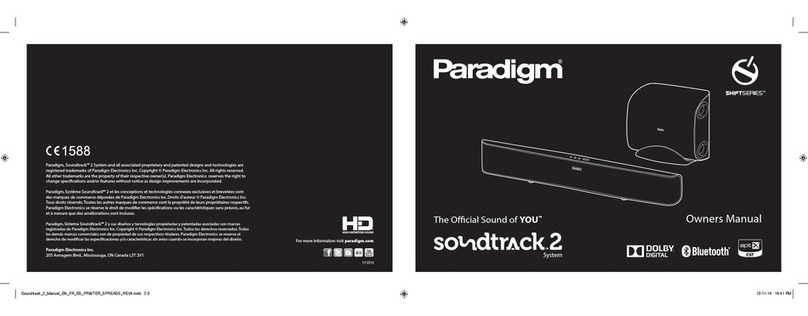 Paradigm SOUNDTRACK 2 SYSTEM User manual