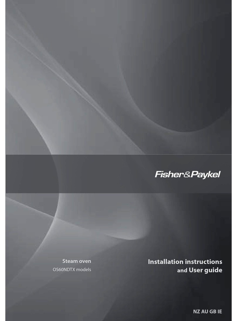 Fisher & Paykel OS60NDTX Series Installation instructions and user guide Fisher & Paykel OS60NDTX Series Installation instructions and user guide