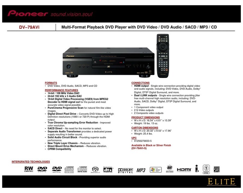 Pioneer Elite DV-79AVi User manual