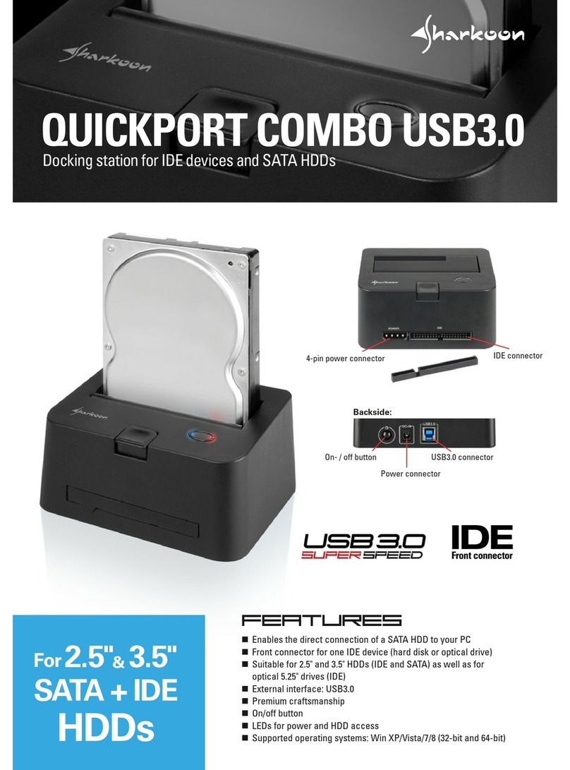 Sharkoon QUICKPORT COMBO USB3.0 Specifications