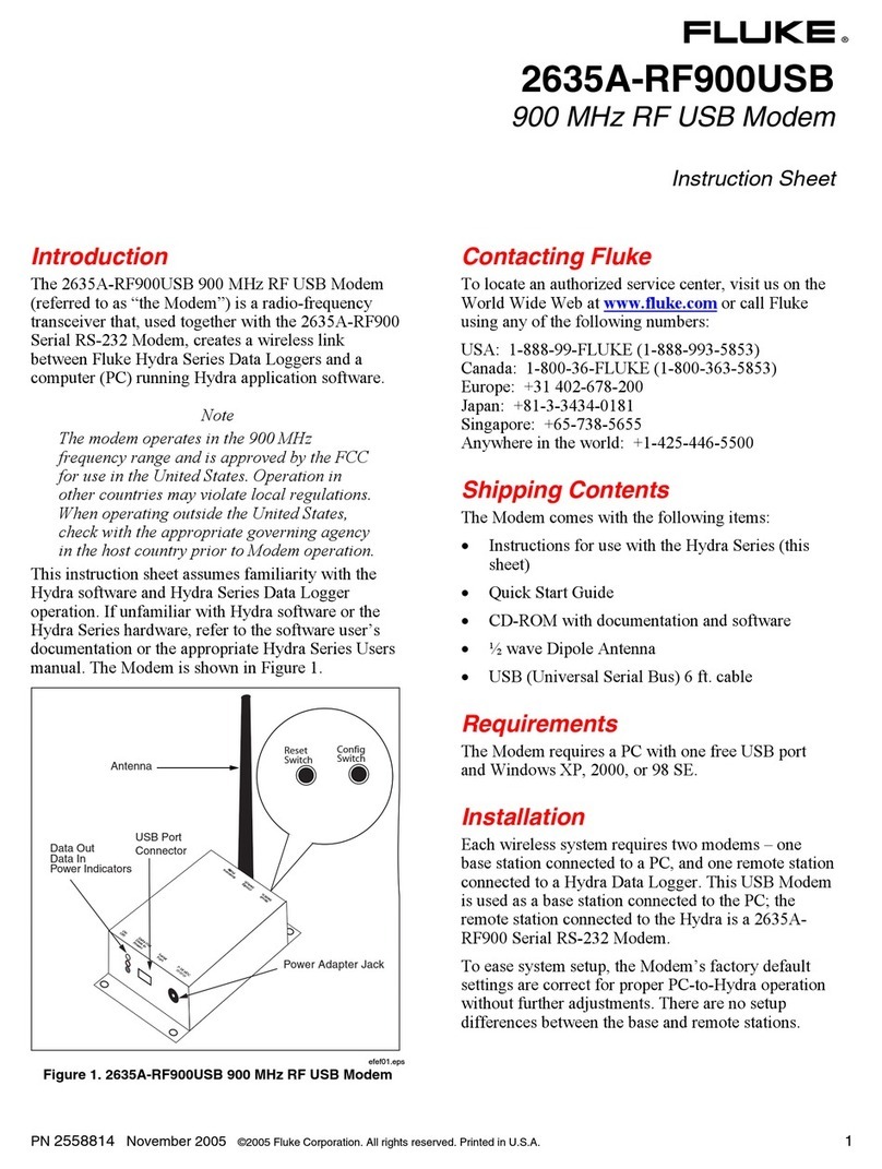Fluke 2635A-RF900USB instruction sheet