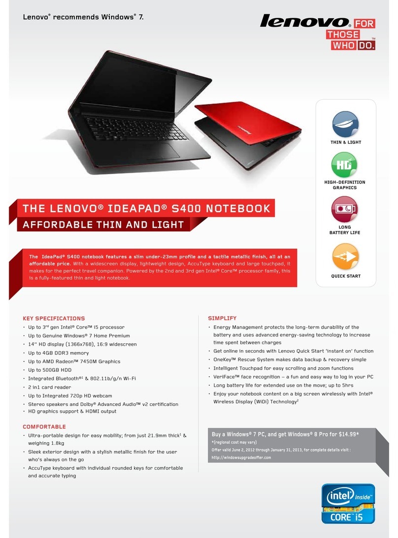 Lenovo IdeaPad S400 Touch User manual