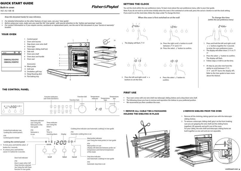 Fisher & Paykel OB60SL11DCPX1 User manual Fisher & Paykel OB60SL11DCPX1 User manual