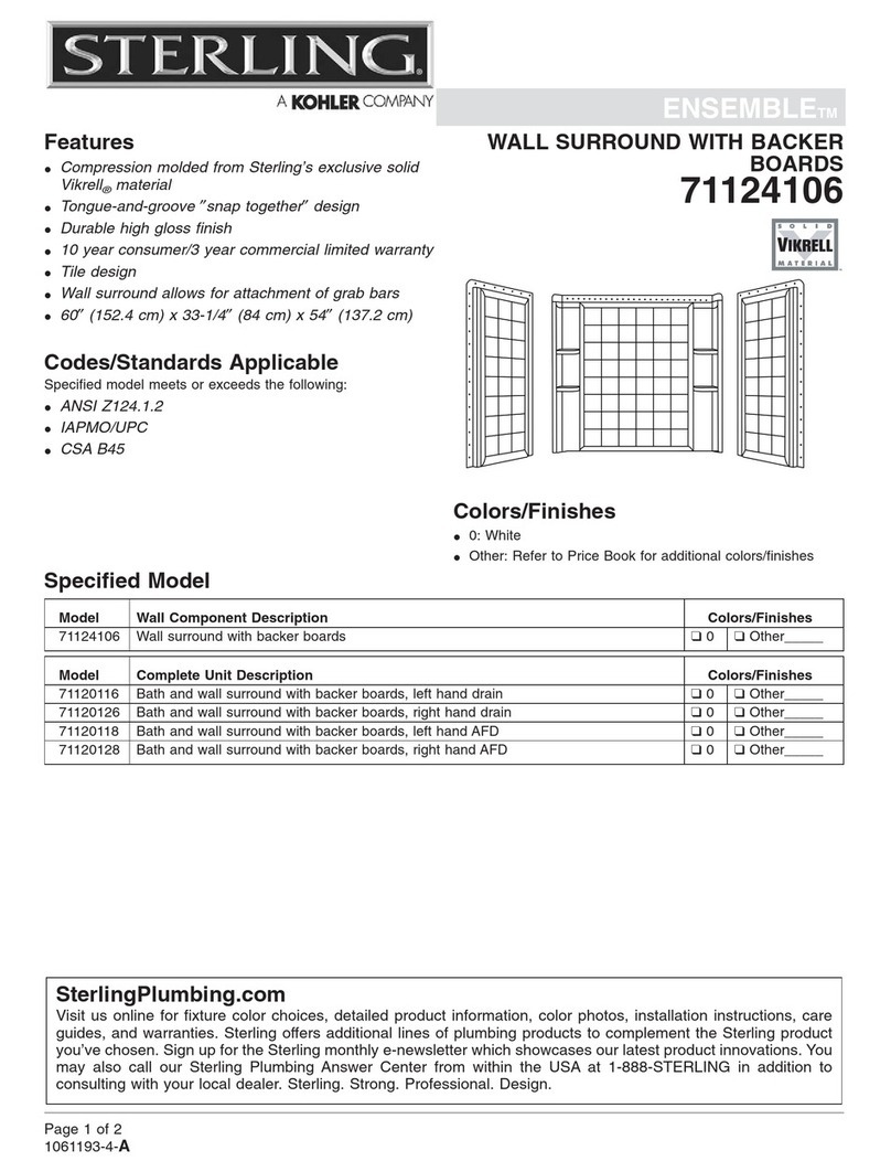 Sterling Plumbing ENSEMBLE 71124106 Specifications