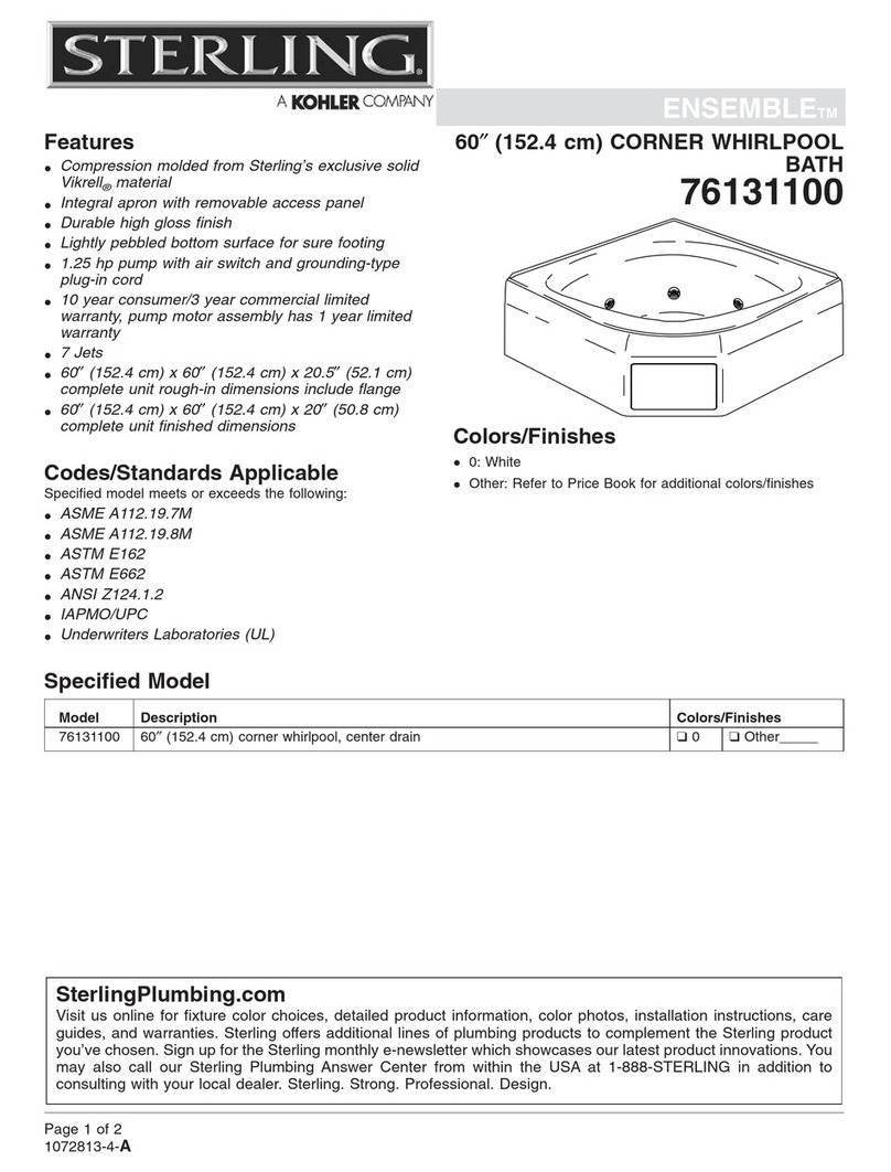 Sterling Plumbing ENSEMBLE 76131100 Specifications Sterling Plumbing ENSEMBLE 76131100 Specifications