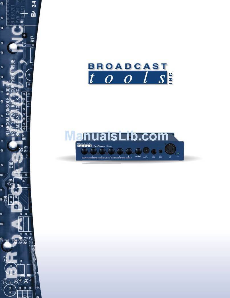 Broadcast Tools FlexPhones Master Installation and operation manual