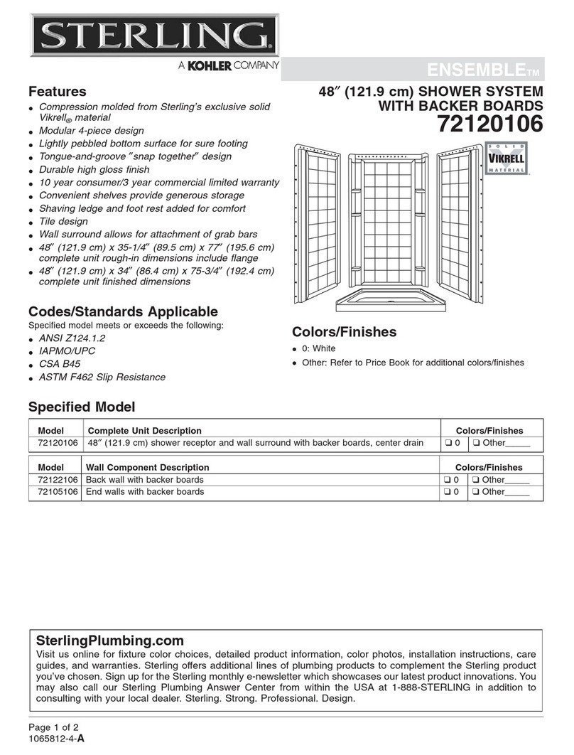 Sterling Plumbing ENSEMBLE 72120106 Specifications