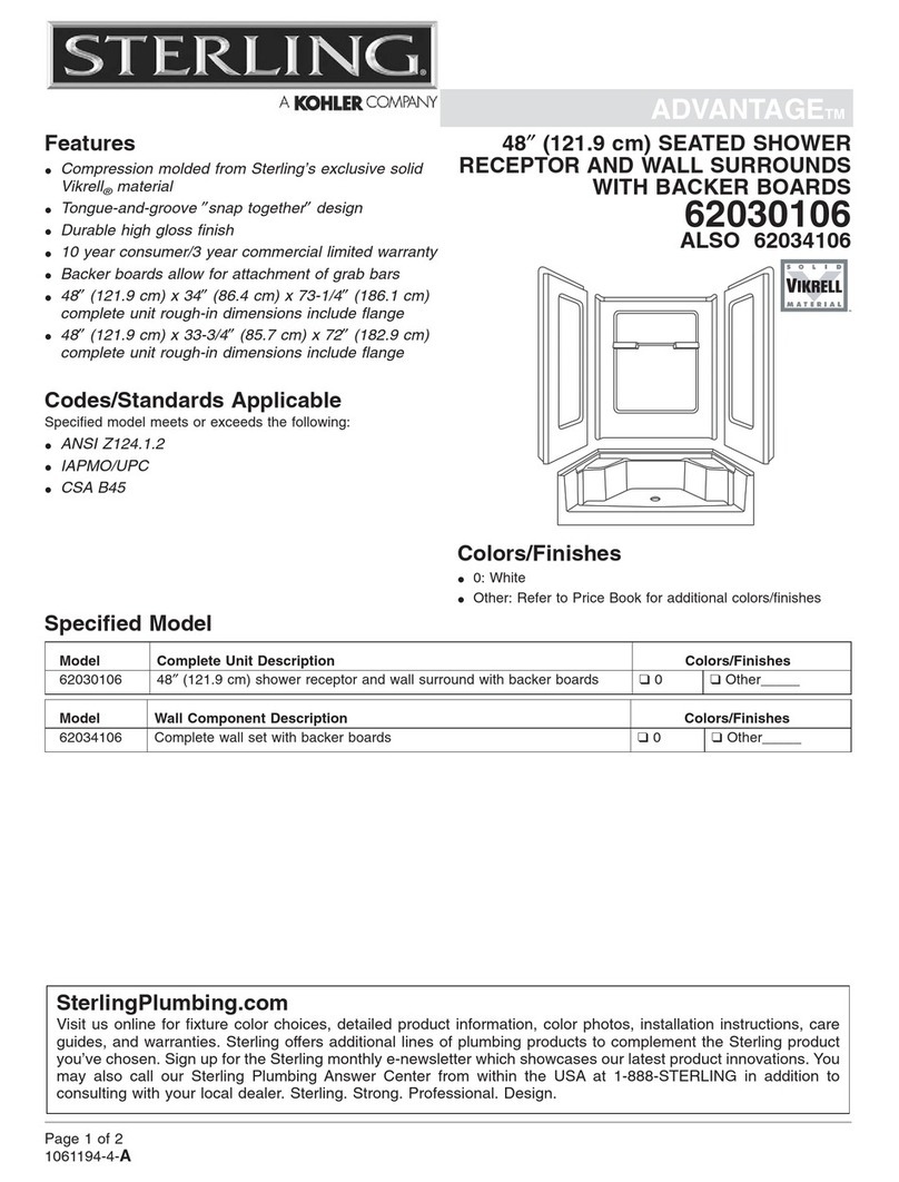 Sterling Plumbing ADVANTAGE 62034106 Specifications