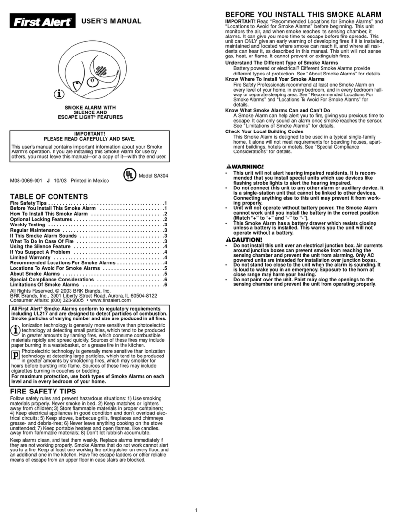 First Alert SA304 User manual