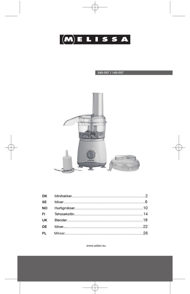 Melissa Blender instruction manual