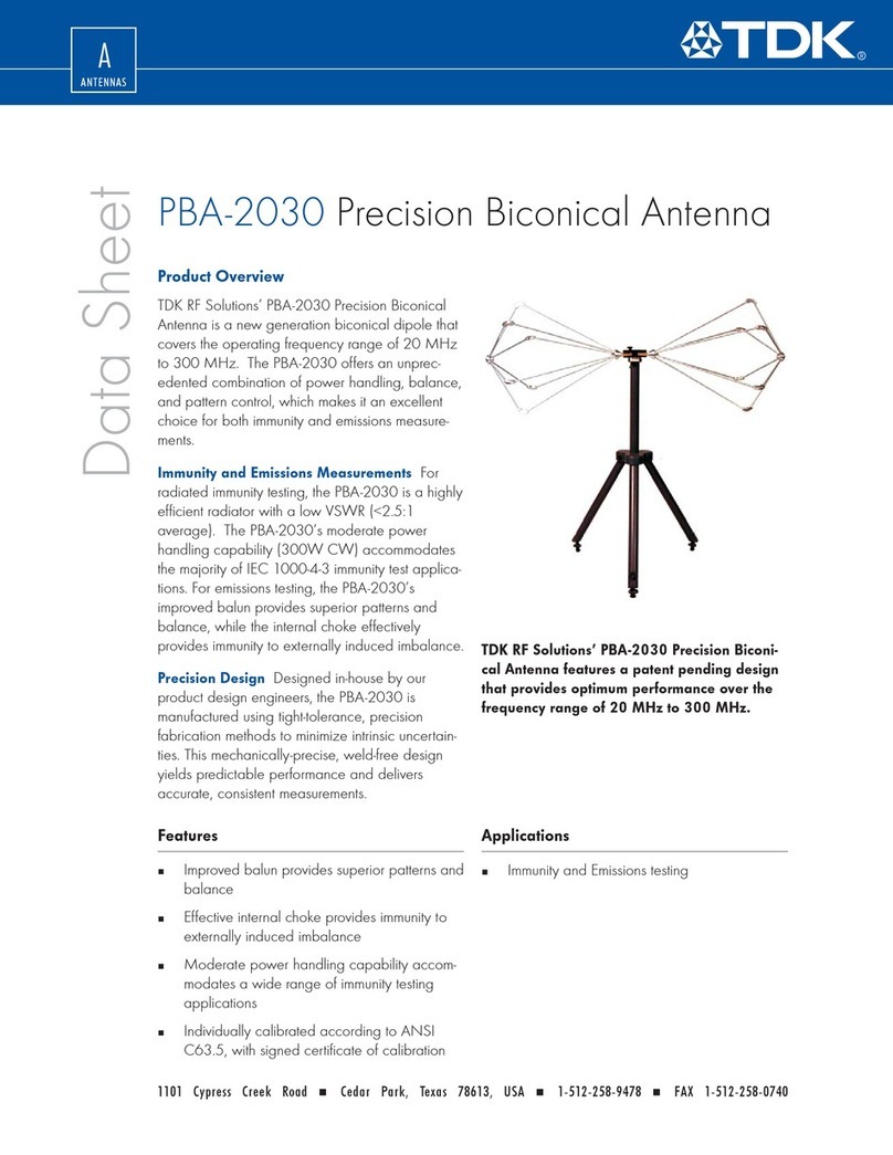 TDK PBA-2030 User manual TDK PBA-2030 User manual