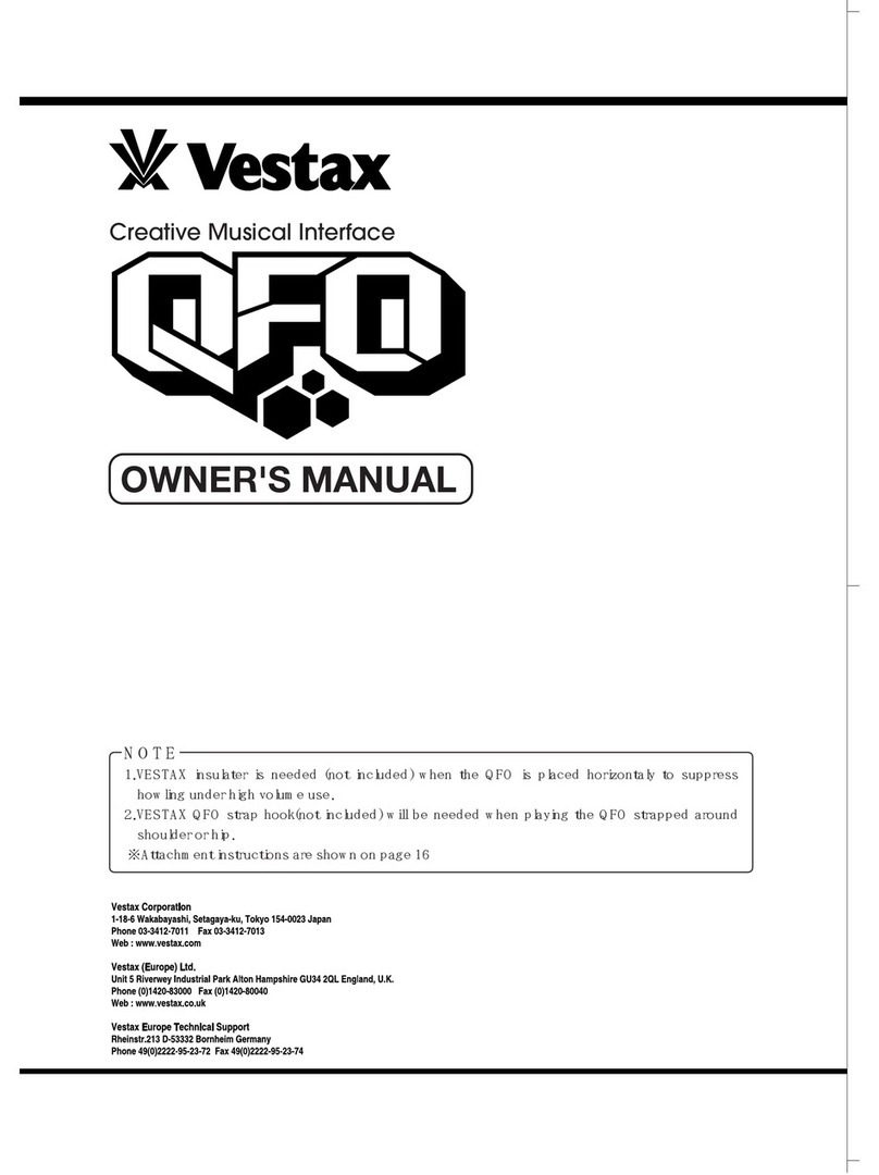 Vestax QFO owner's manual
