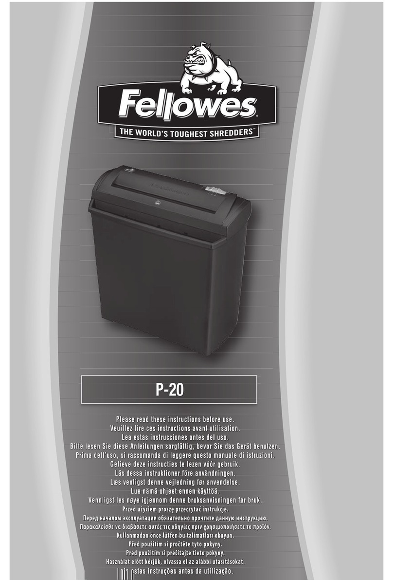 Fellowes Powershred P-20 quick guide