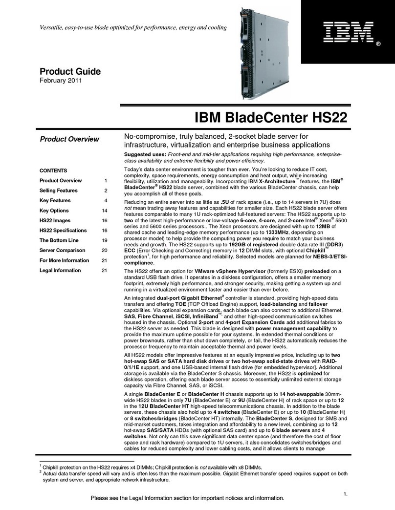 IBM BladeCenter HS22 User manual