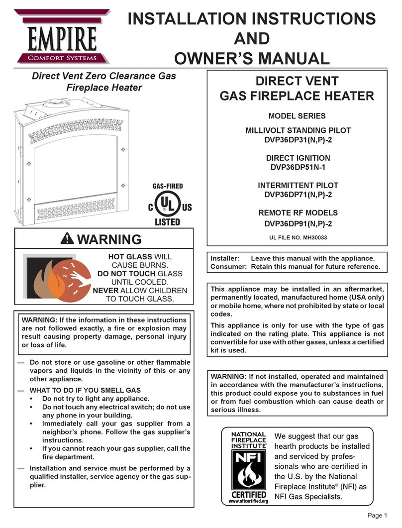 Empire Comfort Systems DVP36DP31N-2 Quick start guide Empire Comfort Systems DVP36DP31N-2 Quick start guide