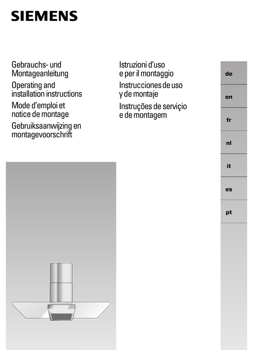 Siemens Cooker hood User manual