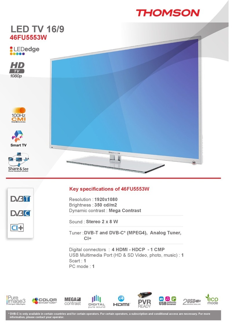 THOMSON 46FU5553W User manual