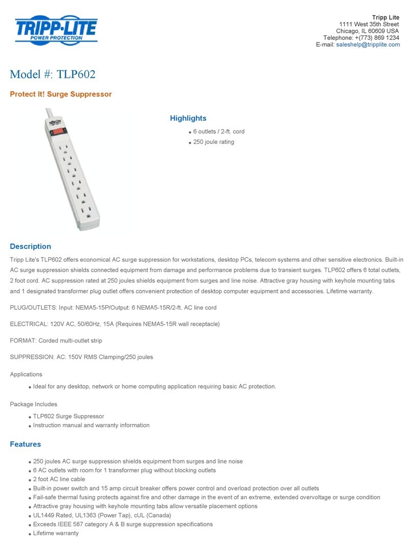 Tripp Lite TLP602 User manual