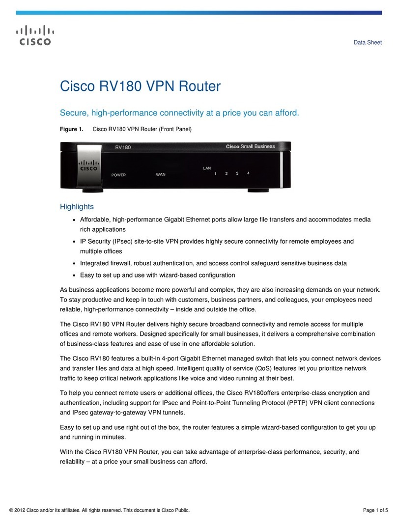 Cisco RV180 datasheet