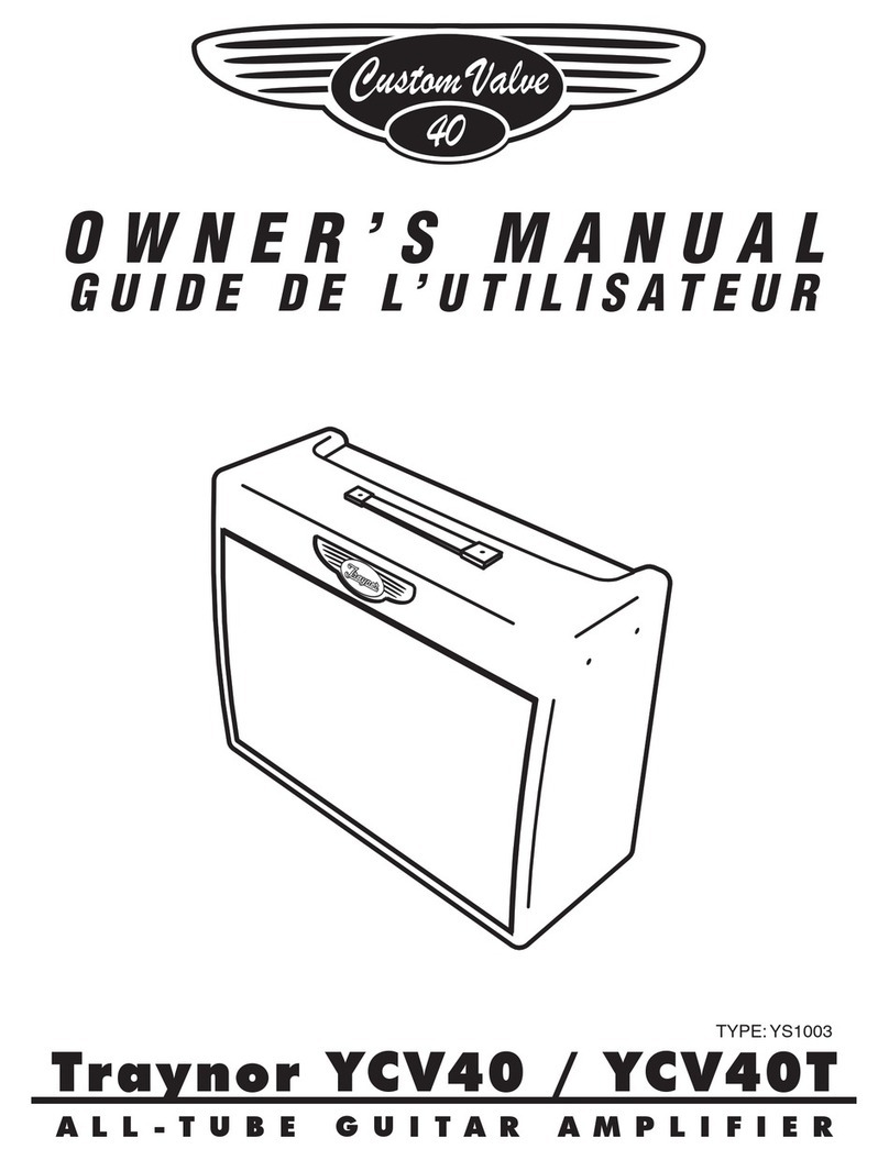 Custom Audio Electronics Traynor YCV40 owner's manual