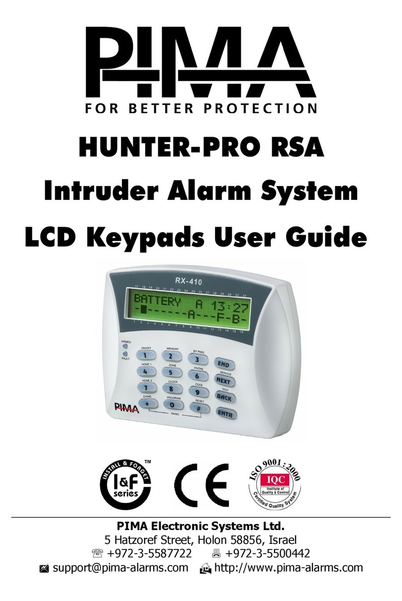 Pima HUNTER-PRO RSA User manual