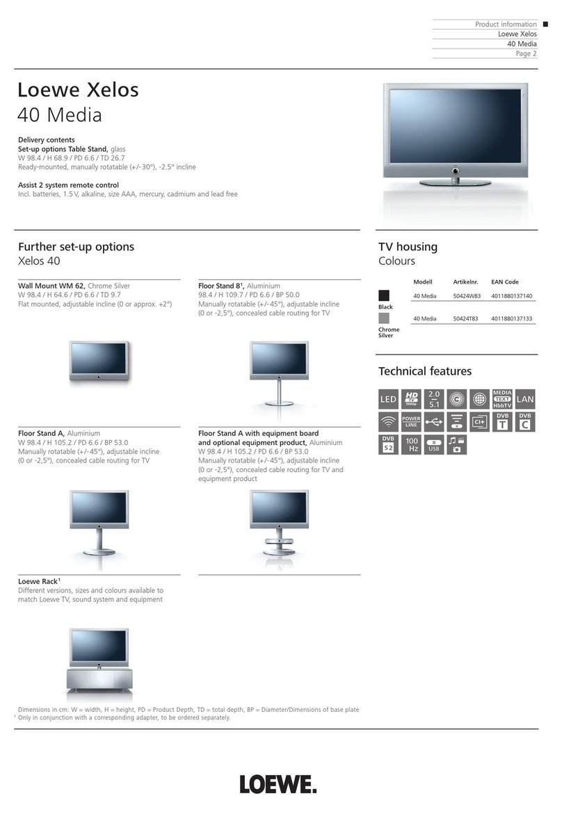 Loewe Xelos 40 Media User manual