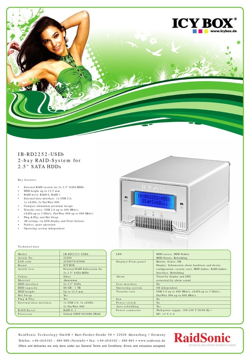 RaidSonic IB-RD2252-USEb Specifications