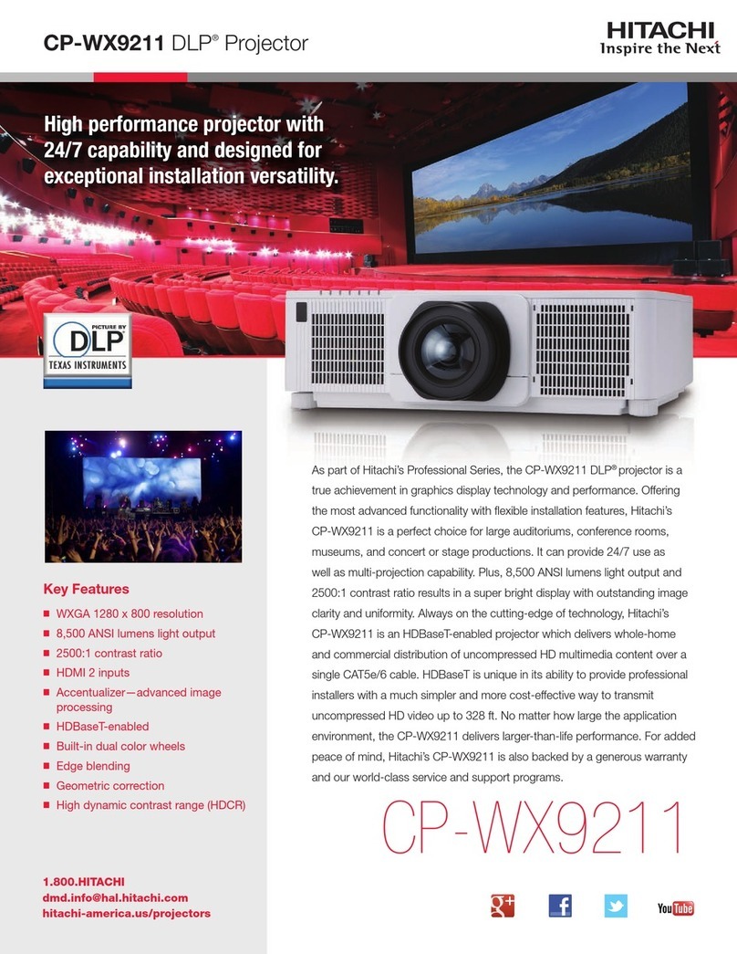 Hitachi CP-WX9211 User manual