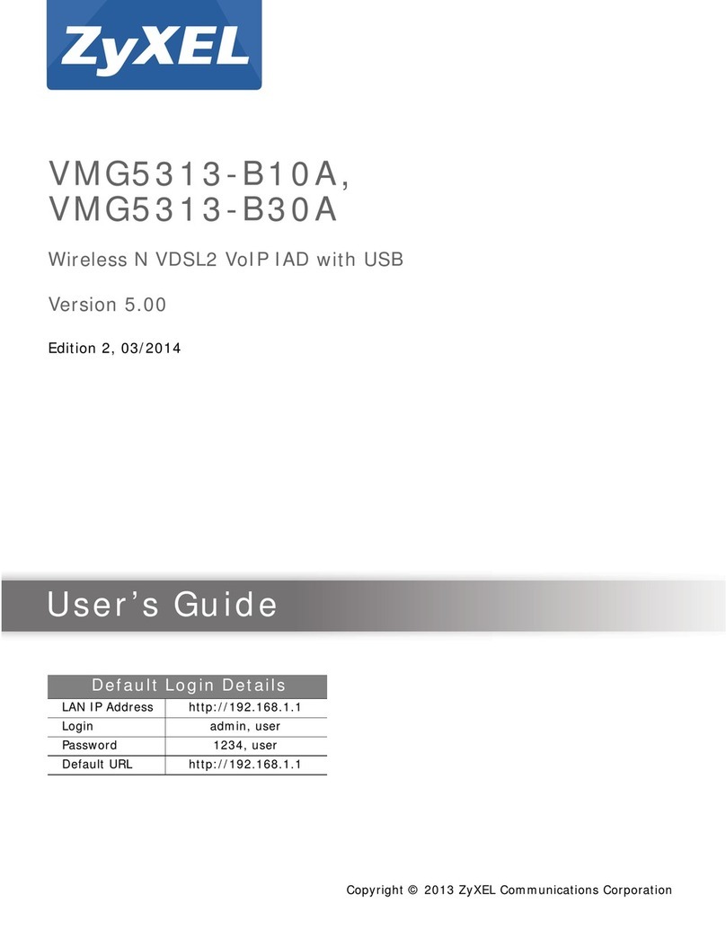 ZyXEL Communications VMG5313-B10A User manual