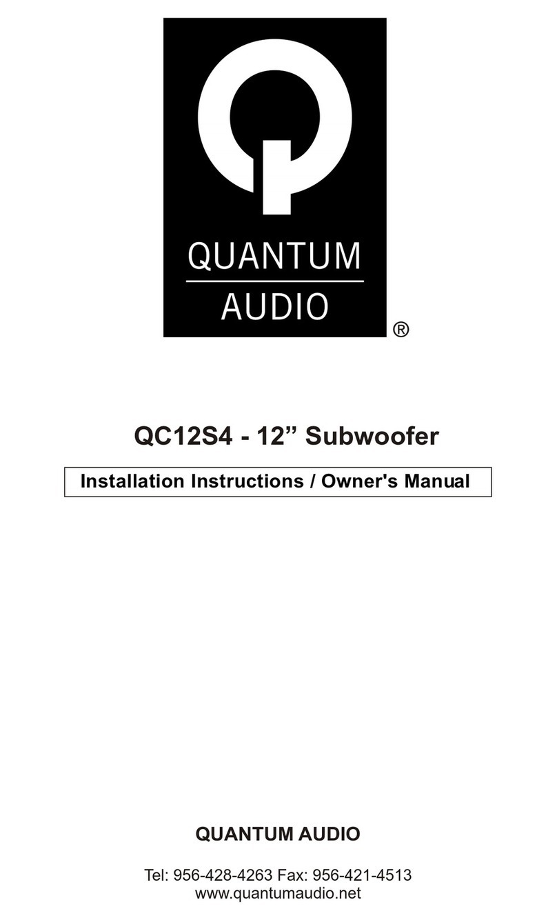 Quantum QC12S4 Installation instructions & owner's manual