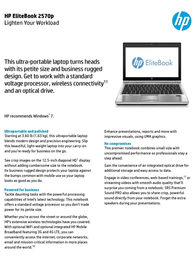 HP EliteBook 2570p User manual