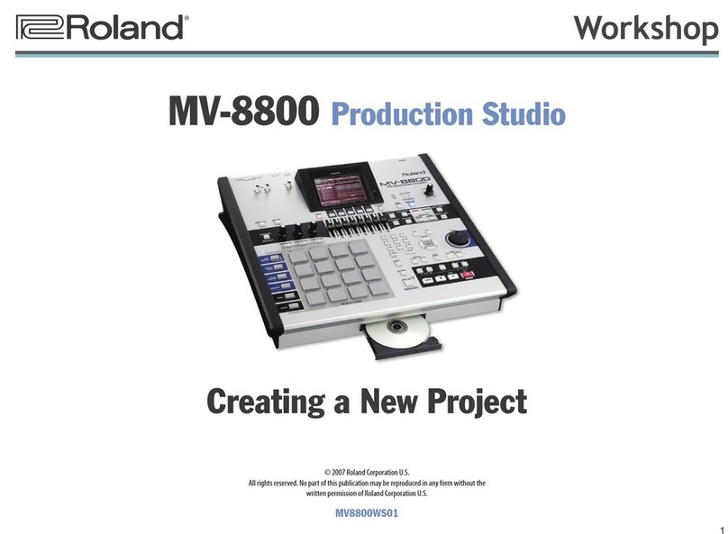 Roland MV-8800 Production Studio Installation and operation manual