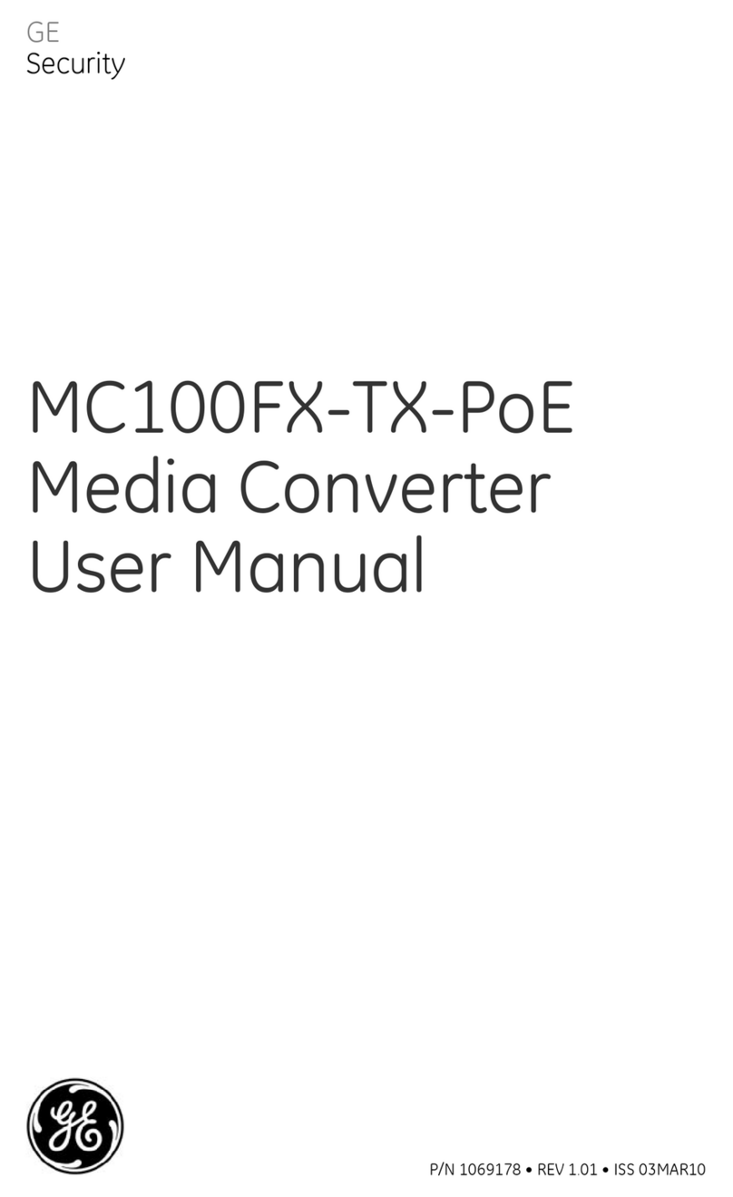 GE Security MC100FX-TX-PoE user manual