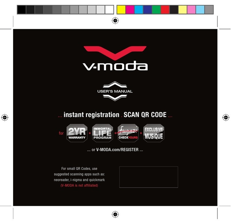V-Moda Headphone User manual