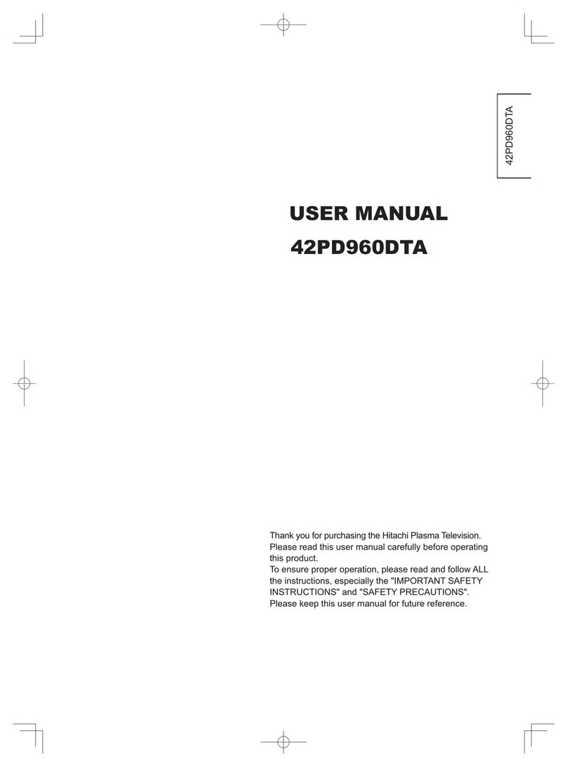 Hitachi 42PD960DTA User manual