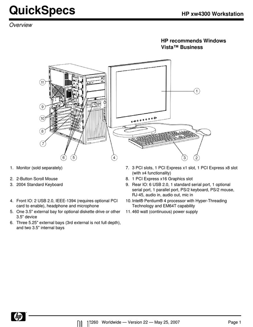 HP Xw4300 - Workstation - 2 GB RAM User instructions