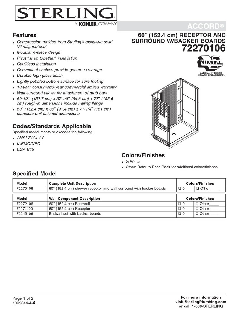 Sterling Plumbing ACCORD 72270106 Specifications