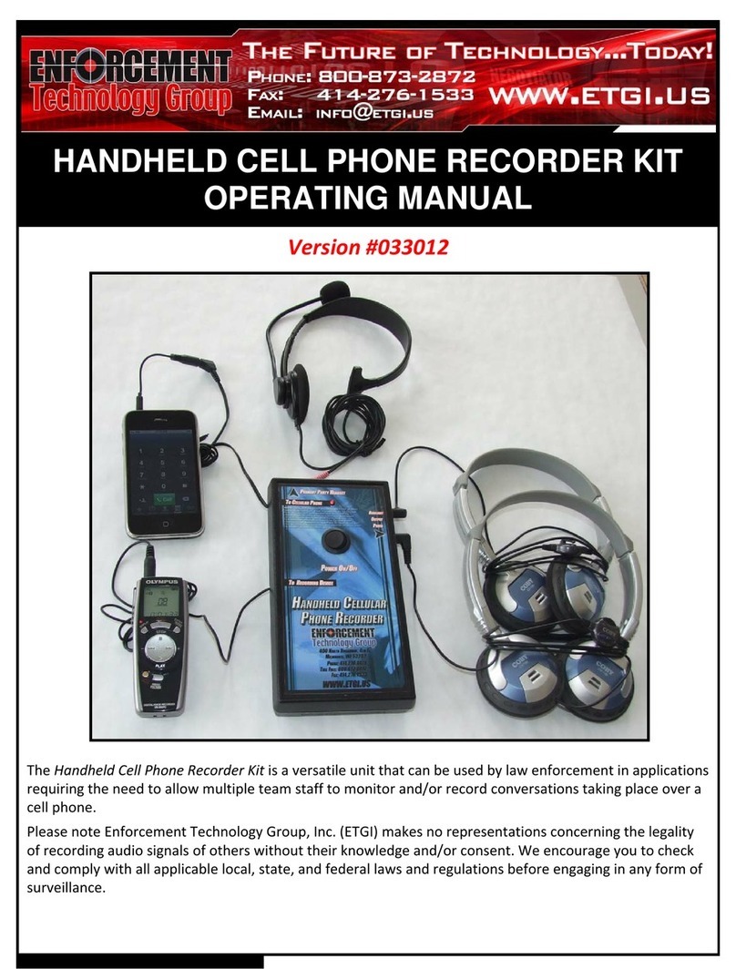 Enforcement Technology Group 33012 operating manual