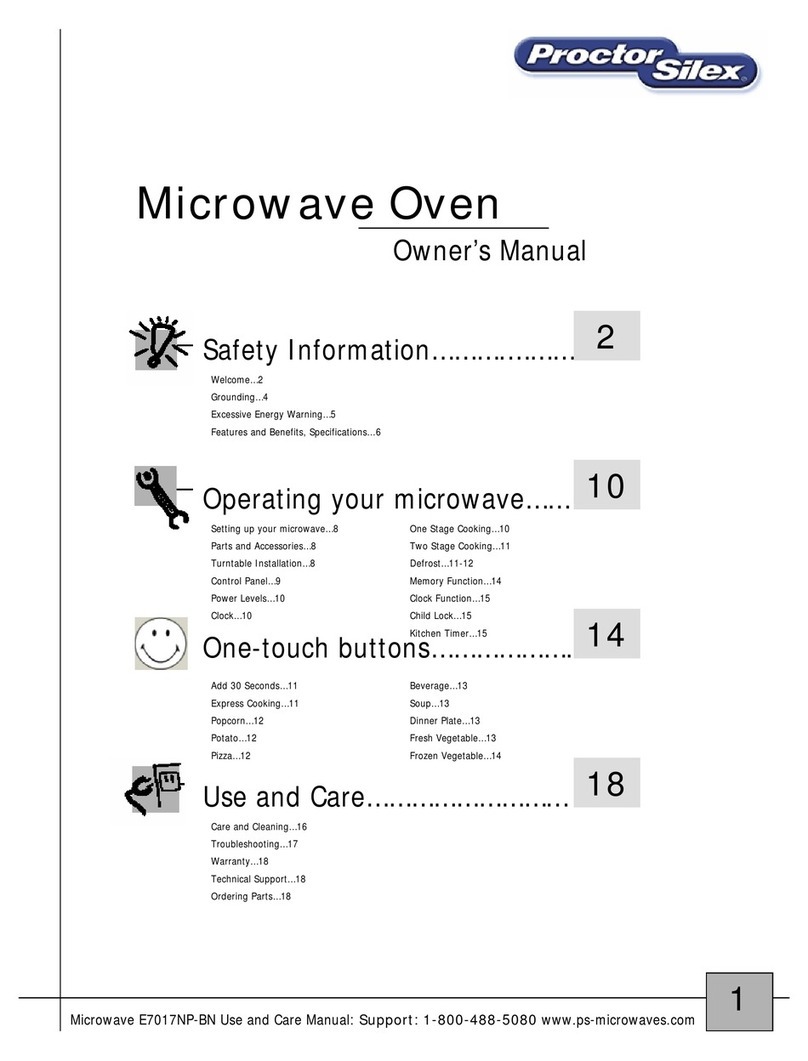 Proctor-Silex E7017NP-BN owner's manual
