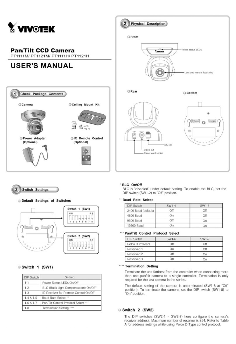 Vivotek PT1111M User manual