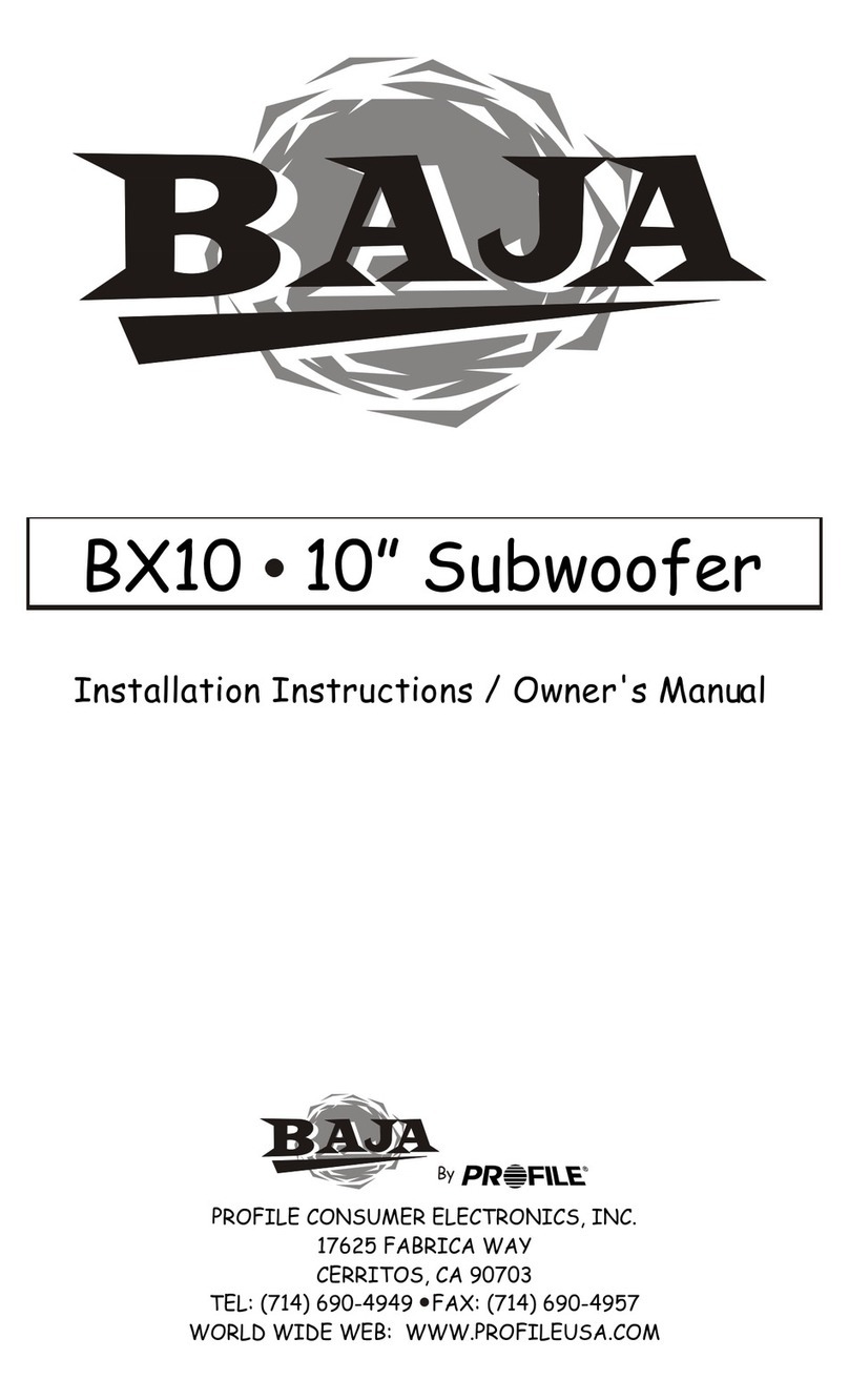 Baja Baja BX10 Installation instructions & owner's manual