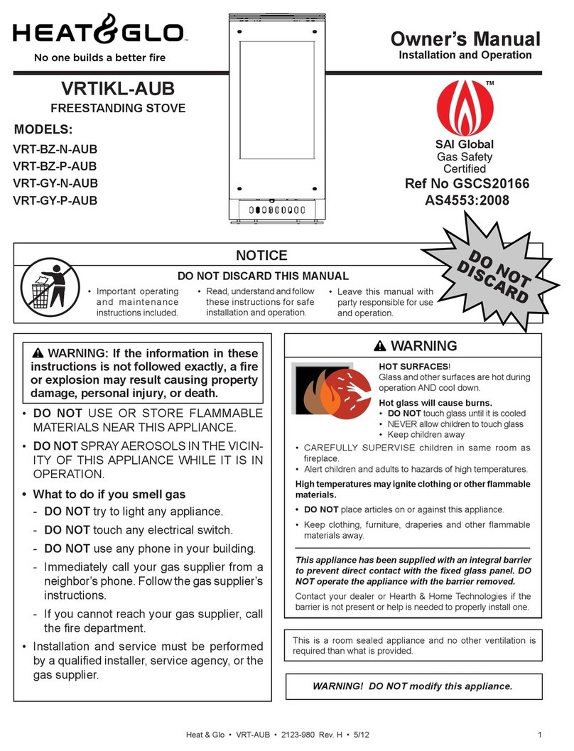 Heat & Glo VRT-GY-P-AUB owner's manual