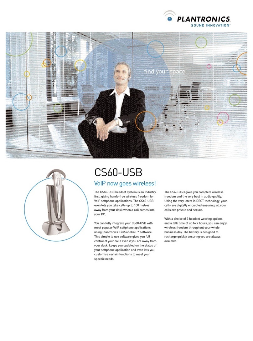 Plantronics CS60-USB DECT User manual Plantronics CS60-USB DECT User manual